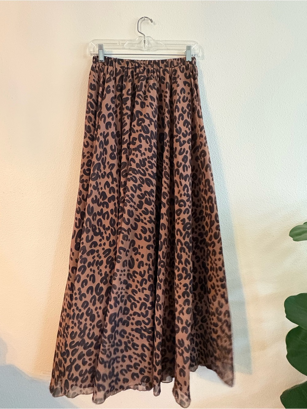 Chicwish Brown & Black Leopard Print Maxi Skirt